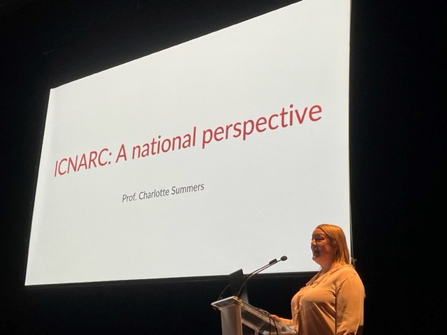 ICNARC's tweet photo. Up first, Professor @charlot_summers gives the first Keynote presentation of the day giving us a national perspective #CMPAM23 https://t.co/rUYtuhJKtj