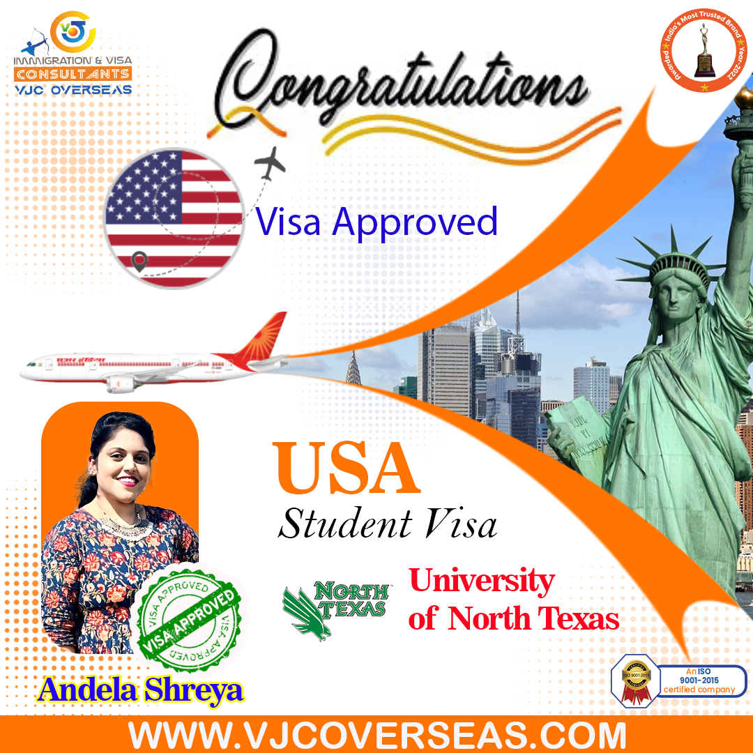 VJCOVERSEAS's tweet image. Andela Shreya for successfully getting a student visa for the USACongratulations
We wish you the very best for your future
📞 91604 49000Website: 
🌐vjcoverseas.com
#UniversityofNorthTexas #MastersinComputerscience #USAstudyVisaApproved #HgherEducation