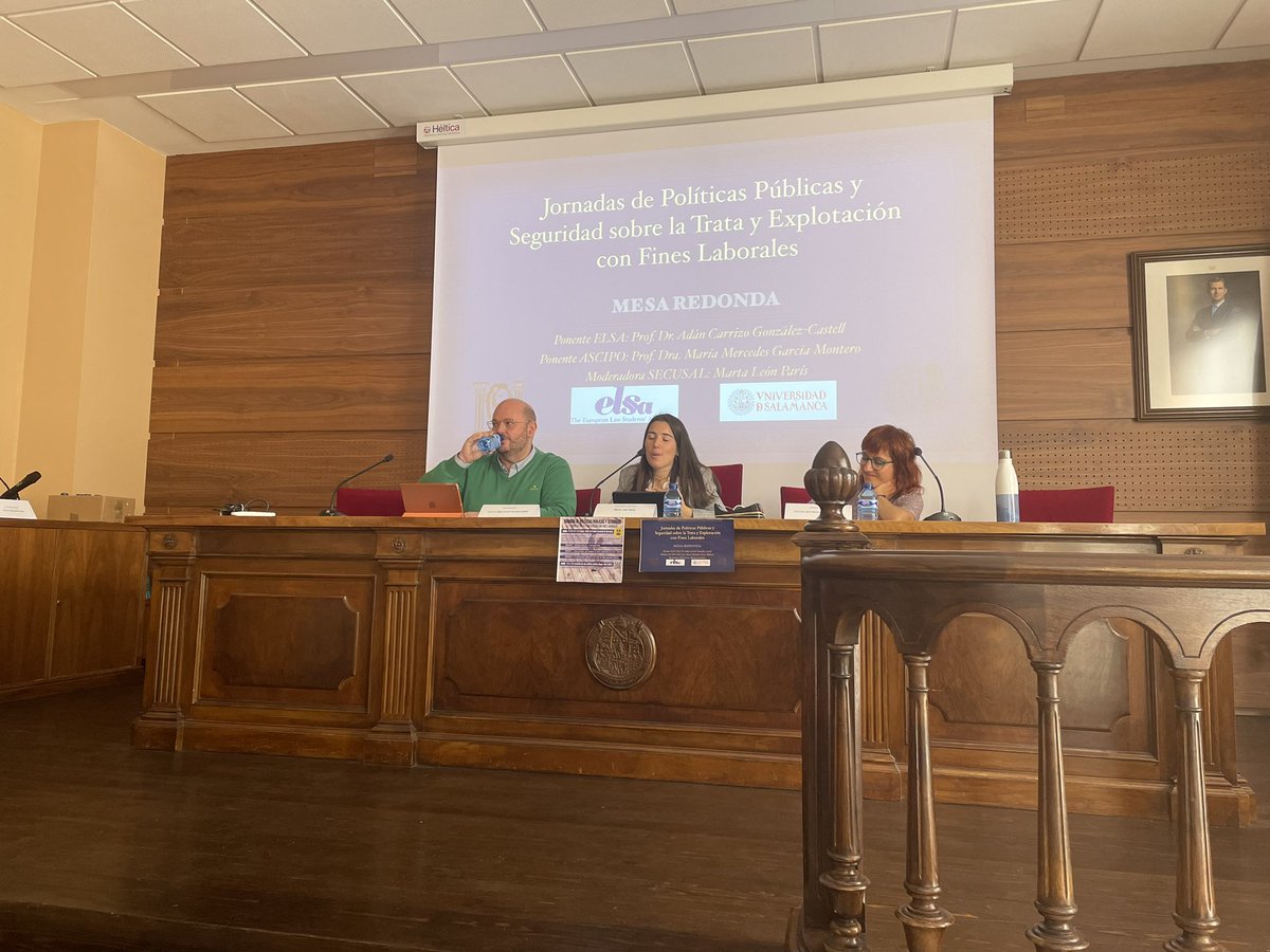 ascipo_usal's tweet photo. ‼️Ayer tuvimos la “Jornada de políticas públicas y seguridad” sobre la trata y explotación con fines laborales junto a las asociaciones @Secusalamanca y @elsa Salamanca que  por primera vez colaborábamos juntos en unas jornadas. https://t.co/pyqHG0TgIG
