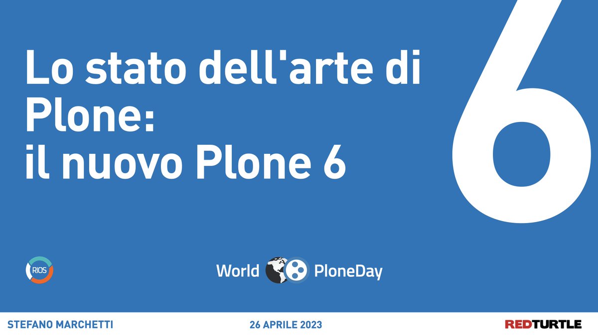RedTurtle (@redturtle) on Twitter photo Tra pochi minuti, nella tappa italiana del World Plone Day 2023, <a href="/stemrc/">Stefano Marchetti</a> parlerà delle novità di Plone 6
youtube.com/watch?v=edEjnr…
#WPD2023 #Plone6 #Plone #OSS Tra pochi minuti, nella tappa italiana del World Plone Day 2023, <a href="/stemrc/">Stefano Marchetti</a> parlerà delle novità di Plone 6
youtube.com/watch?v=edEjnr…
#WPD2023 #Plone6 #Plone #OSS