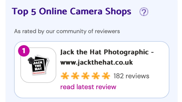 It's official. We are the UK's top rated photographic retailer according to <a href="/review_centre/">review_centre</a> 
Thank you to all our loyal customers who made this possible. 😊🙏
#photography #photographylovers #film #believeinfilm #filmisnotdead