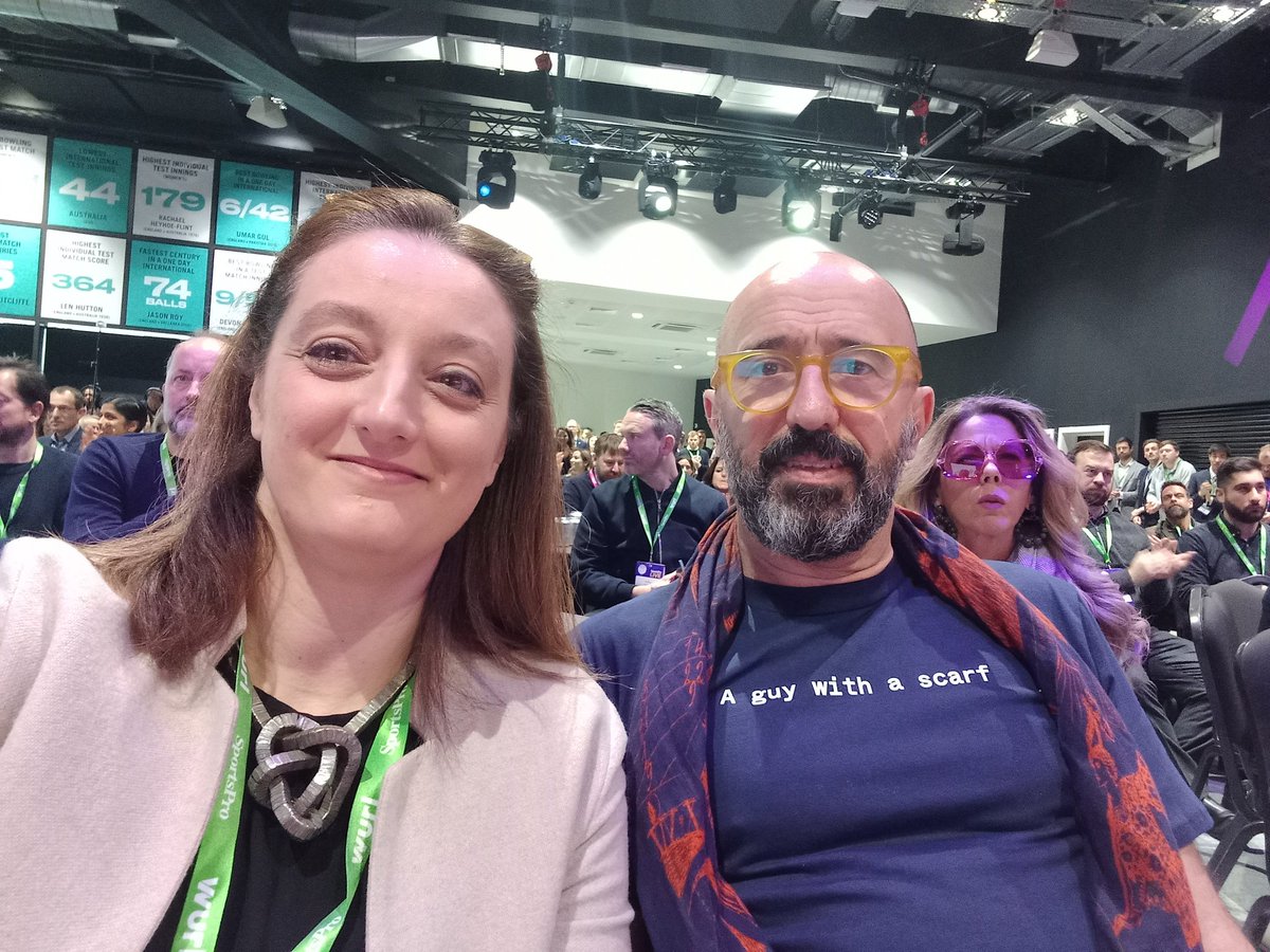 .<a href="/SP_Influencers/">SportsPro Influencers</a> with <a href="/CDM/">CDM 💡carlo de marchis</a> always on the front row! #SPLive23 
Cc <a href="/BuzzMyVideos/">BuzzMyVideos</a>