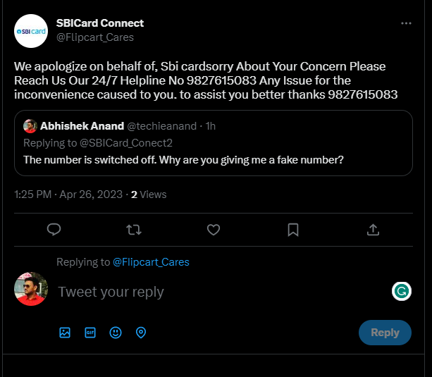techieanand's tweet photo. @SBICard_Connect Someone is scamming in your name - 
Please report. This guy tried to scam me of 2 Lakh Rs. https://t.co/JRDr5fy2s9