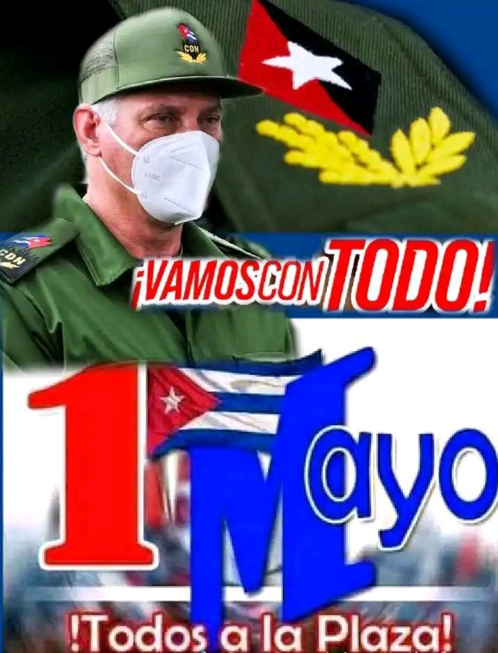 AfYodelis's tweet photo. #TodosALaPlaza🇨🇺
#1DeMayo día de gran significación y emociones para todos los trabajadores del mundo y en especial para el pueblo de Cuba, reafirmaremos con el corazón un #SiRotundo a nuestro compromiso con la patria y sus líderes.
#CubaVence🇨🇺💪
#ALaPatriaManosYCorazón https://t.co/RzlPAL8k5V