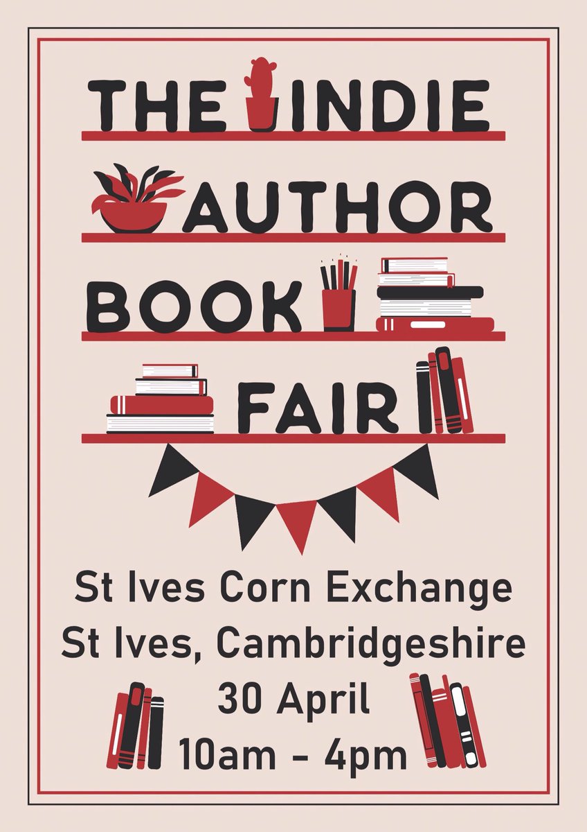 McCawPress's tweet image. What's happening? Well this Sunday 30/4 there's a chance to meet independent authors and their books in St Ives #Cambs. 

Come to The Indie Author Book Fair at The #Cornexchange for books, readings, Q and A's, bar and free entry. 
#StIves #Huntingdon