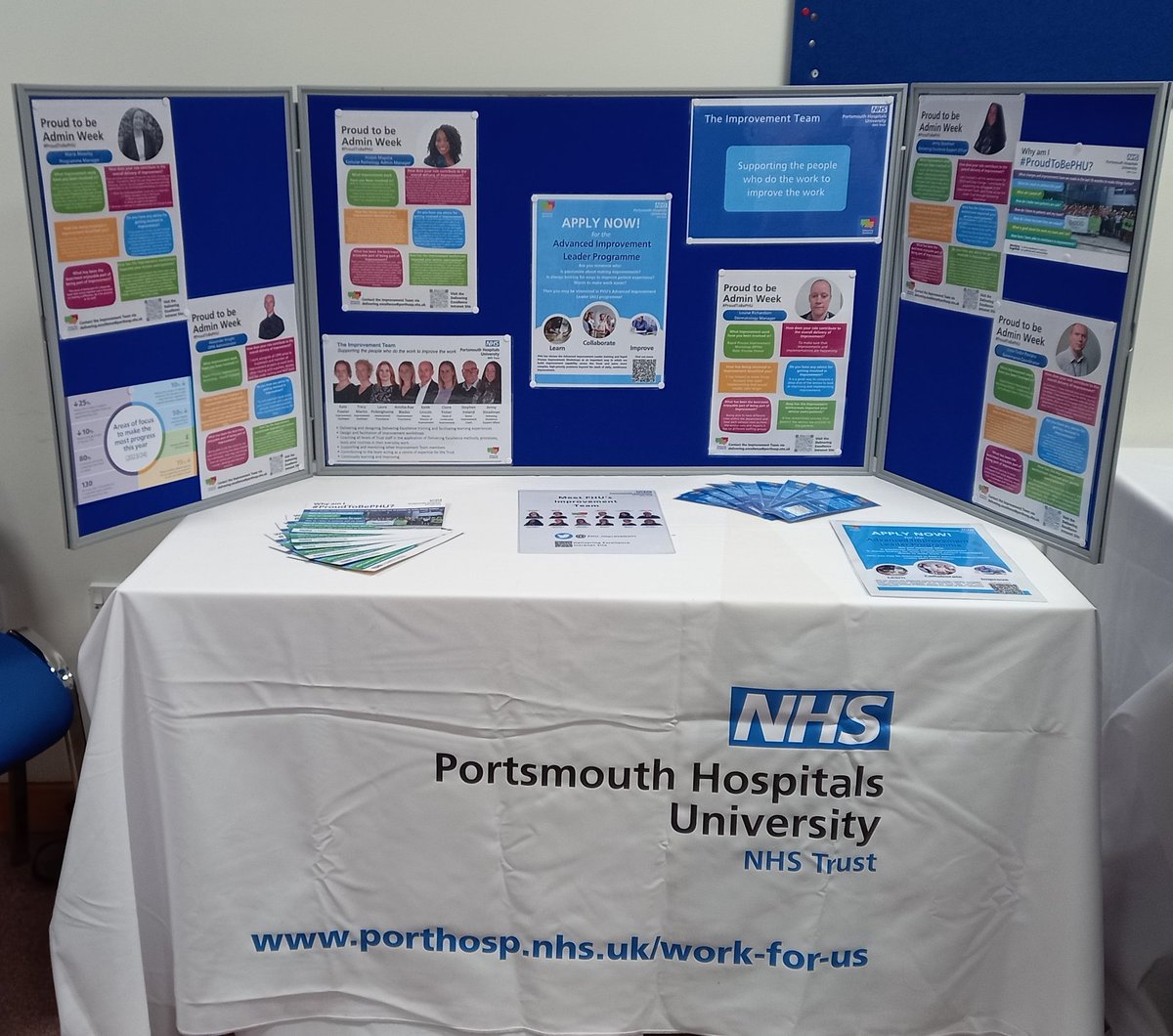 JenniferStead17's tweet photo. So proud to be involved with #ProudtobeAdmin week at #PHU, highlighting the vital support the non-clinical staff give the Trust. Please come along to the Education Centre Boardroom, 10.30am-1.30pm today to view all the stands and pick up a treat! https://t.co/LobnImdbHm