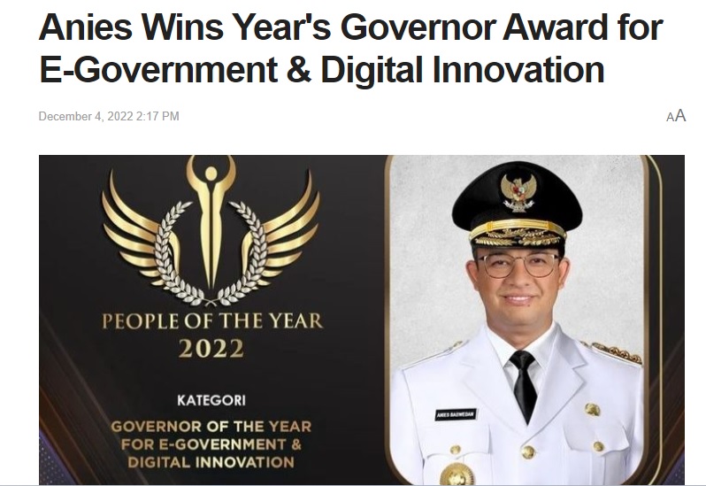 Munir_Timur's tweet photo. Kenapa @aniesbaswedan  Lebih Baik dari @ganjarpranowo ?

Lagi-lagi, di penghujung masa bakti, sebagai gubernur DKI, Anies kembali menyabet kemenangan dalam E-Government & Digital Innovation. 

Ini satu diantara sekian award yang telah didulangnya selama menjadi gubernur DKI.
Dimana-mana, pemimpin itu dipilih karena ia unggul secara kompetensi dan prestasi. Bukan pencitraan !!! 

Oleh sebab itulah ia dipilih untuk memimpin. Kalau kompetensi lemah, prestasi nihil, apa yang membuatnya unggul? Faktor intrinsik apa dari pemimpin yang bisa menggerakkan pembangunan?

Ukuran kompetensi seorang pemimpin adalah achievement selama ia memimpin. Apa yang telah diraihnya. Karena berbagai ukuran  achievement, maka hal bisa digunakan untuk memahami kompetensinya adalah, berbagai award yang diperoleh. Baik dari dalam dan luar negeri.

Selama memimpin DKI, Anies juga pernah mendulang penghargaan lain seperti Indonesia Government Procurement Award yang diselenggarakan oleh Lembaga Kebijakan Pengadaan Barang/Jasa Pemerintah (LKPP RI).

Salah satu terobosan yang membuat Pemprov DKI Jakarta memperoleh penghargaan adalah e-Order, inovasi Pengadaan Barang dan Jasa (PBJ) untuk belanja UMKM sampai dengan 50 juta.

Prinsip GCG telah dijalankan dengan baik. Terlihat dari predikat WTP yang diperoleh selama menjadi Gubernur DKI (berbeda dengan Ahok). Anies juga meraih kemenangan dalam bidang inklusi keuangan tahun 2021. Demikian juga meraih award dalam soal ekonomi inklusif di tahun 2022 oleh media group.

Penghargaan demi penghargaan demi penghargaan yang diraih Anies, jarang diperoleh Ganjar. Itulah sebabnya, kenapa Anies dikatakan lebih unggul dari Ganjar. Anies punya kompetensi dan prestasi.

Semua kampanye politik parokial berbasis primordialisme, adalah cara-cara kotor yang dilakukan buzzer (lawan politik) untuk men downgrade Anies. Tapi itu percuma. Ruang informasi public itu sudah borderless. Siapapun bisa bisa mengakses. Kapanpun.

Seiring percepatan perkembangan teknologi informasi, public makin cerdas. Makin rasional dan objektif. Mereka sudah punya ukuran, mana pemimpin yang punya kompetensi, inovasi dan integritas.

KECERDASAN PUBLIKLAH
YANG AKAN MENGALAHKAN
GANJAR DAN SIAPAPUN YANG ADA
DI BELAKANGNYA