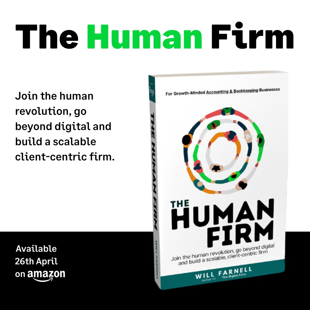 Looking for a game-changing read on building a human-centred practice? 

Sage has just published a new book #TheHumanFirm by <a href="/willfarnell/">will farnell</a>. 

This book covers mindset, team, culture &amp; systems for a better practice. 

🔗  Order your copy today on Amazon – amzn.eu/d/5WyAWoK