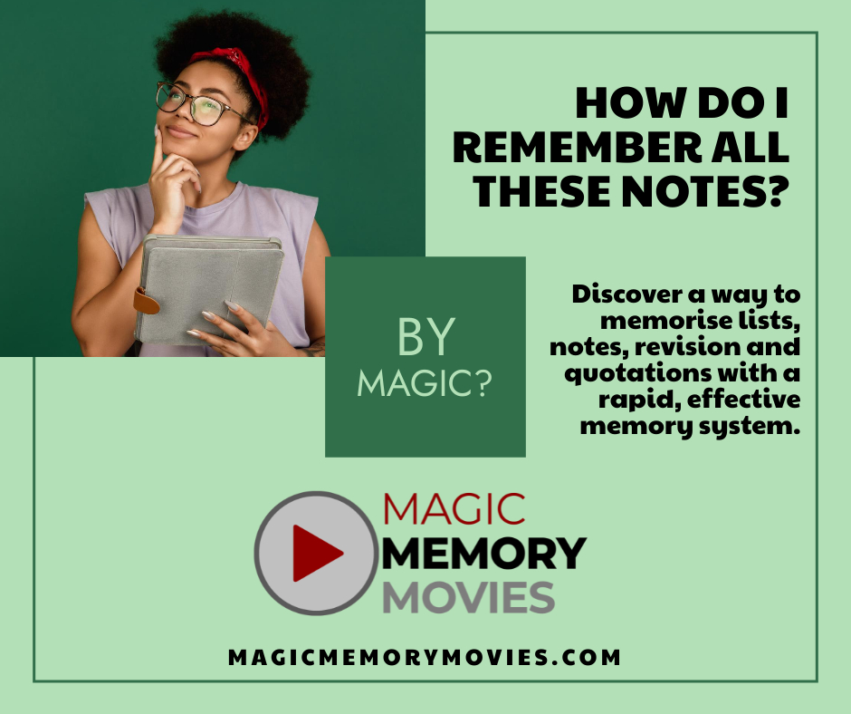 magicmemoryuk's tweet image. Our online course shows you, step by step, how to turn all your notes into a simple film collection in your mind that you can quickly recall and remember your revision. Find out more at magicmemorymovies.com #magicmemorymovies #memoryimprovement #memoryforrevision #revisiontips