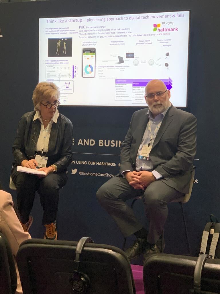 radarhealthcare's tweet photo. Great session with Claire Johnsen, Head of Innovations at @HallmarkCare, and Dave Yearling, Head of Service Analytics Research at BT Plc about how to think like a start-up to keep your business agile - and how technology can improve care quality! 👏
#HPC23 @ResHomeCareShow https://t.co/aRqOmKCk3M