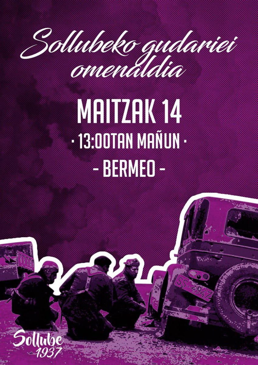Antifaxismoa's tweet photo. ¿ Por qué @BermeokoUdala no se suma al recuerdo #Sollube1937 ?
#Bermeo #Bizkaia #EHn #Bermio
#MemoriaHistorica
#OroimenHistorikoa https://t.co/IjaoCB4V97