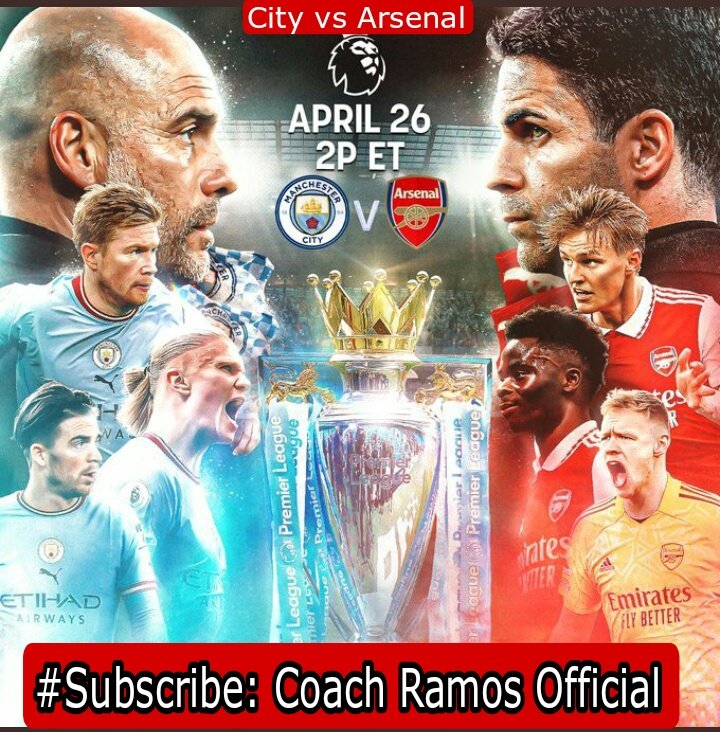 coachramoslive's tweet photo. Will Arteta shock Pep's Electric train? #Predict &amp; #Win Tell us the Winner? &amp; 2 scores, 20 Correct Prdctns will get 30K, #Terms; #Follow #Retweet 🔄 #Sub2OurYoutube 

#ManCity vs #Arsenal?
#Westham vs #Liverpool
#Spurs vs #MUFC?,

Yo Prdns? #MCIARS #WHULIV #CHEBRE #TOTMUN #Labisa https://t.co/b7uRwnPMaT