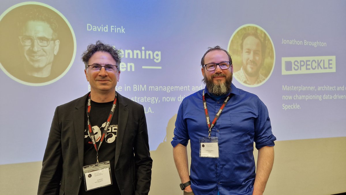 Showcasing #Speckle alongside @finkBIM and @HLArchitects at <a href="/ShapeToFab/">Shape to Fabrication</a> 🥳