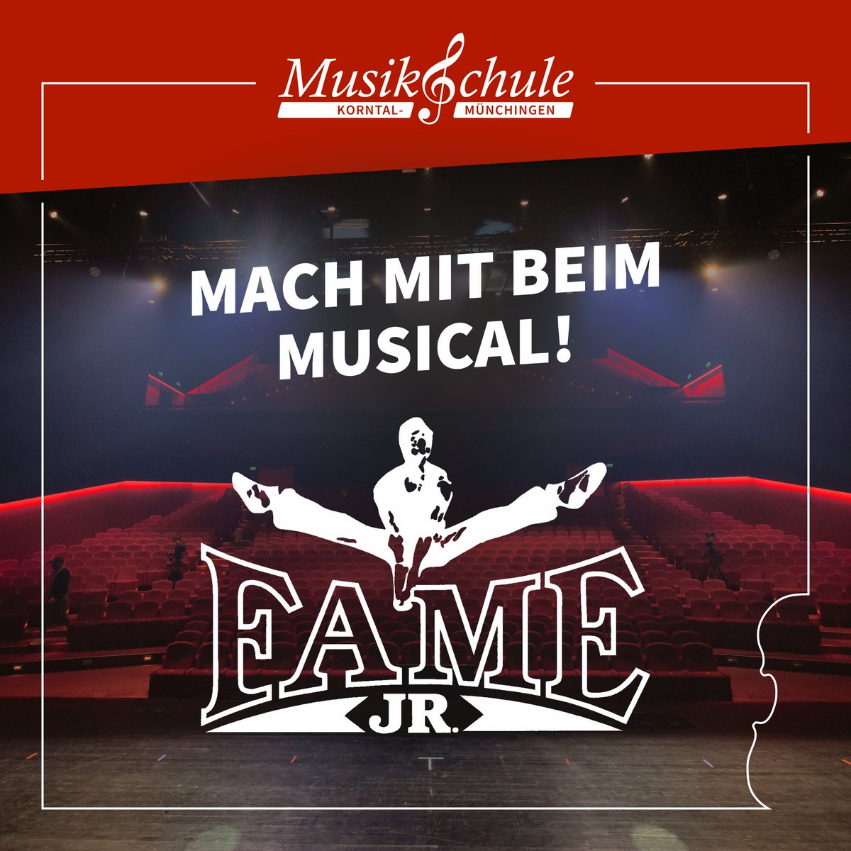 mskomue's tweet photo. Du bist zwischen 13 und 18 Jahre alt und hast Spaß an Singen, Schauspiel und/oder Tanz? Mach mit beim Musical „Fame“!
Proben dienstags um 18:00 in Korntal ab 09.05., außerdem Probenfreizeit. Aufführungen: 17. &amp; 18.11.2023, Stadthalle Korntal
Infos und Anmeldung: info@mskomue.de https://t.co/XtAQfayPow