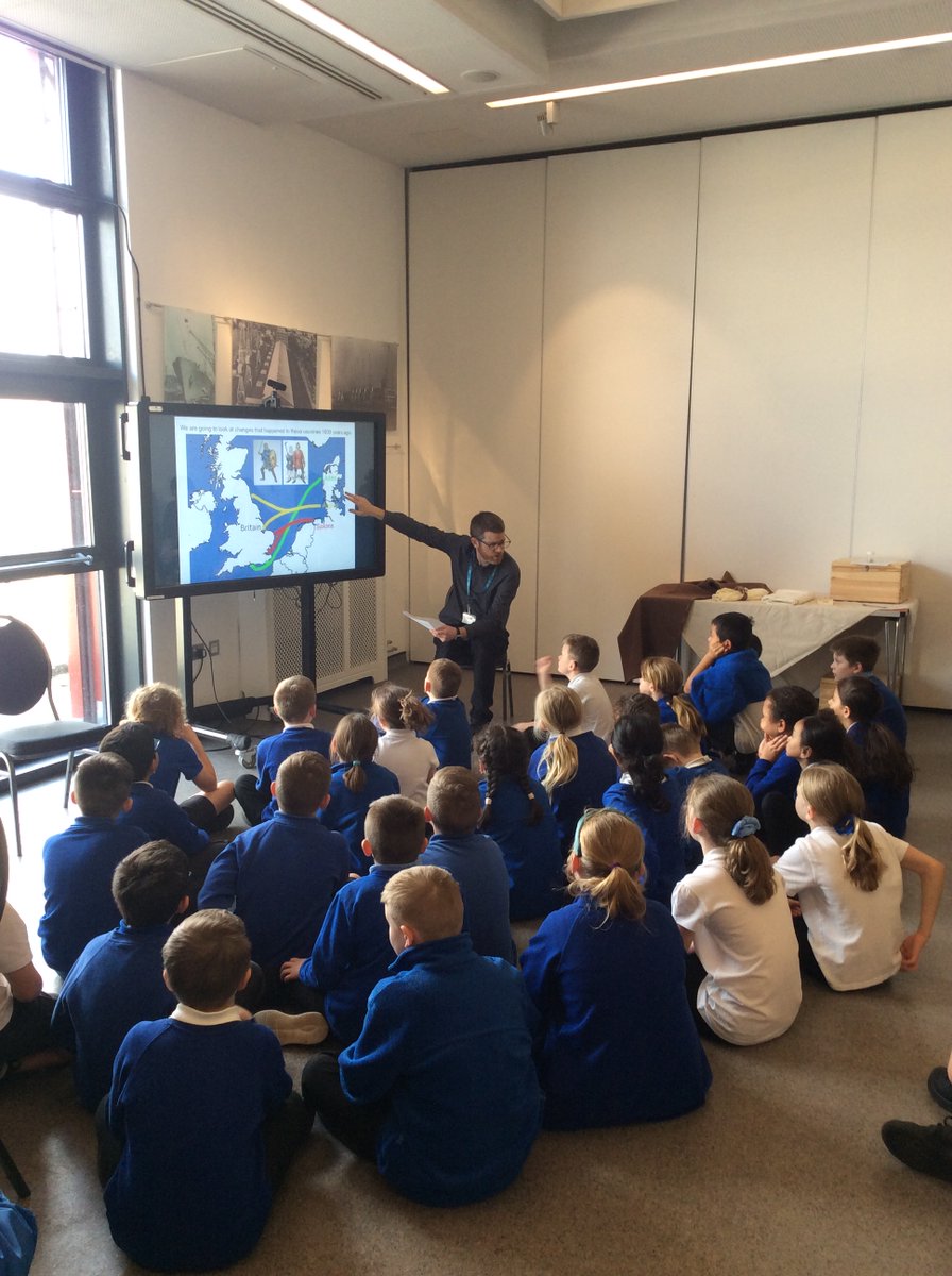 LittleStokePS's tweet photo. Amazing trip for Year 4 to @mshedbristol for a brilliant Saxons workshop where they were able to elaborate on their current theme topic knowledge, exploring how Saxons would have dressed, traded and lived during their era! #LSPSlearning #DreamPlanAchieve #Primarycurriculum https://t.co/fRifnghlWO