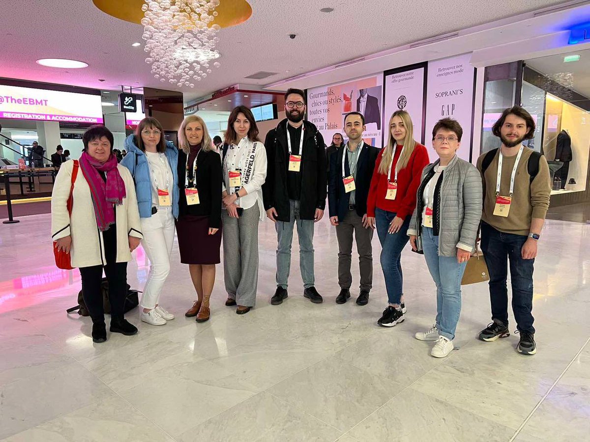 🇺🇦Ukrainian delegation at the #EBMT2023 <a href="/TheIACH/">IACH</a> 

Despite the full-scale war, we continue to stick together and grow for the sake of our patients 💙💛