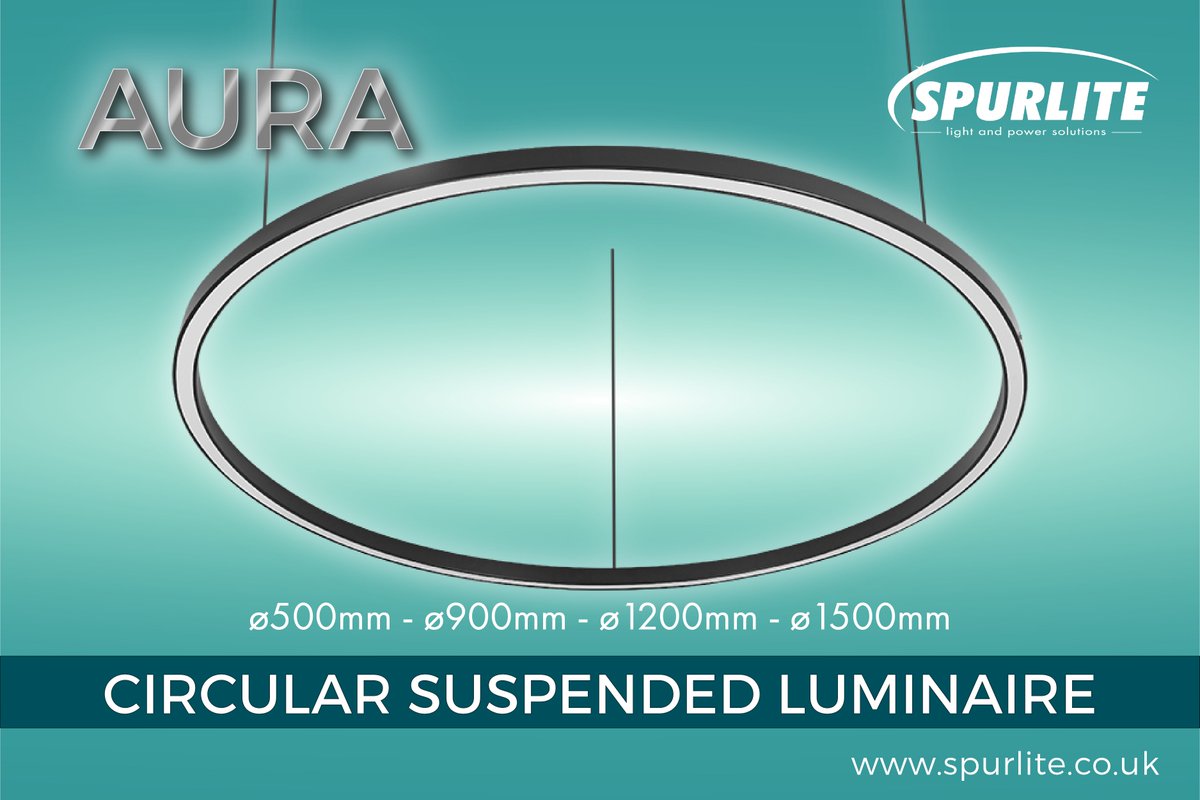 Spurlite's tweet photo. AURA is a new addition to the Spurlite architectural lighting range as a decorative, suspended feature luminaire. Available in 4 sizes and 3 colours as standard. Find out more...
https://t.co/INHhCZEFIj

#lighting #lightingdesign #architecture https://t.co/bLs4gNVHb2