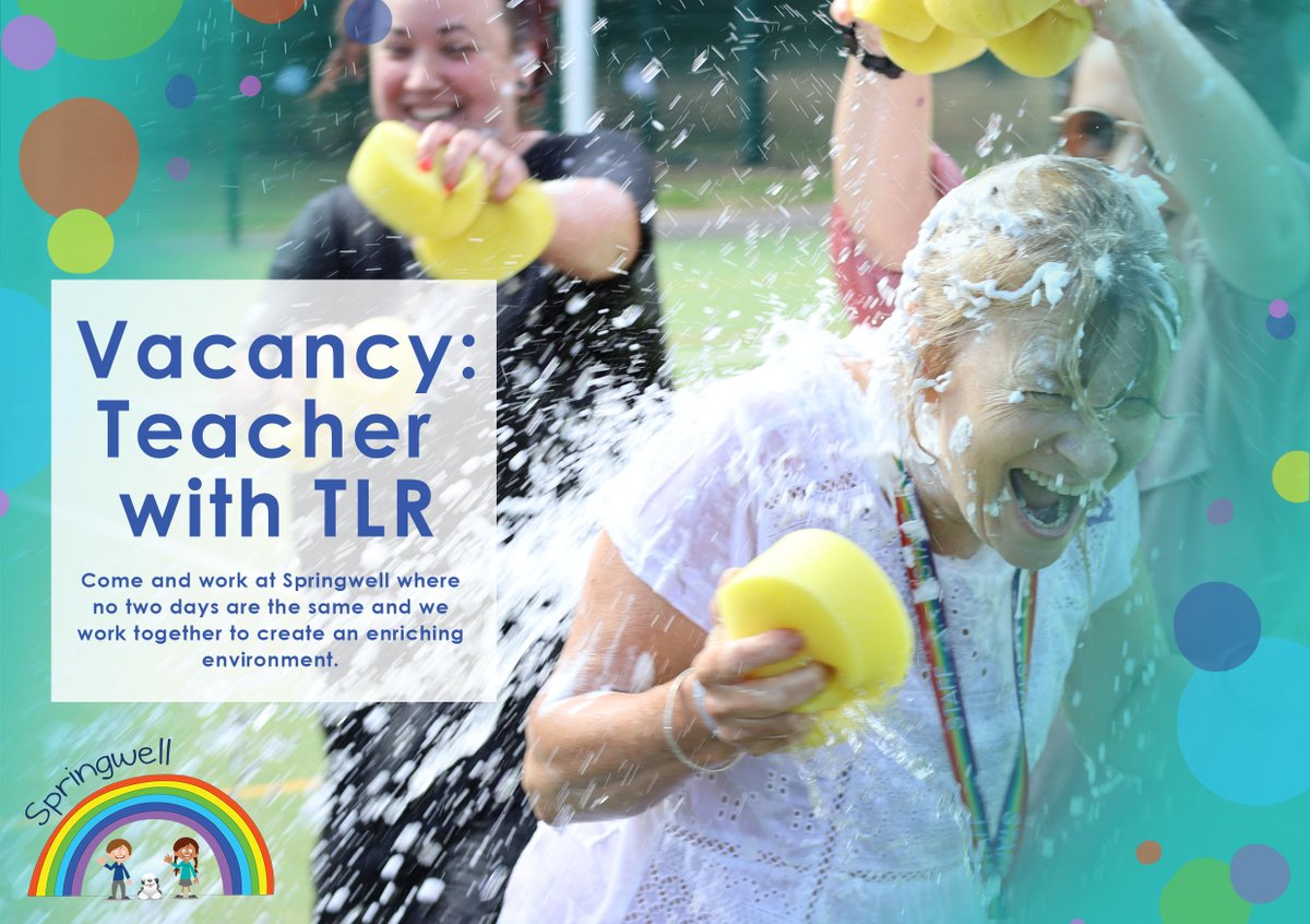 VACANCY: TEACHER WITH TLR
Follow the link to find out more:
springwellschool.net/Vacancies/
Closing date:
9 AM, Friday 12th May 2023
#southamptonjobs #southamptonvacancy #southamptonrecruitment #jobsineducation #jobsinschools #recruitment #vacancy