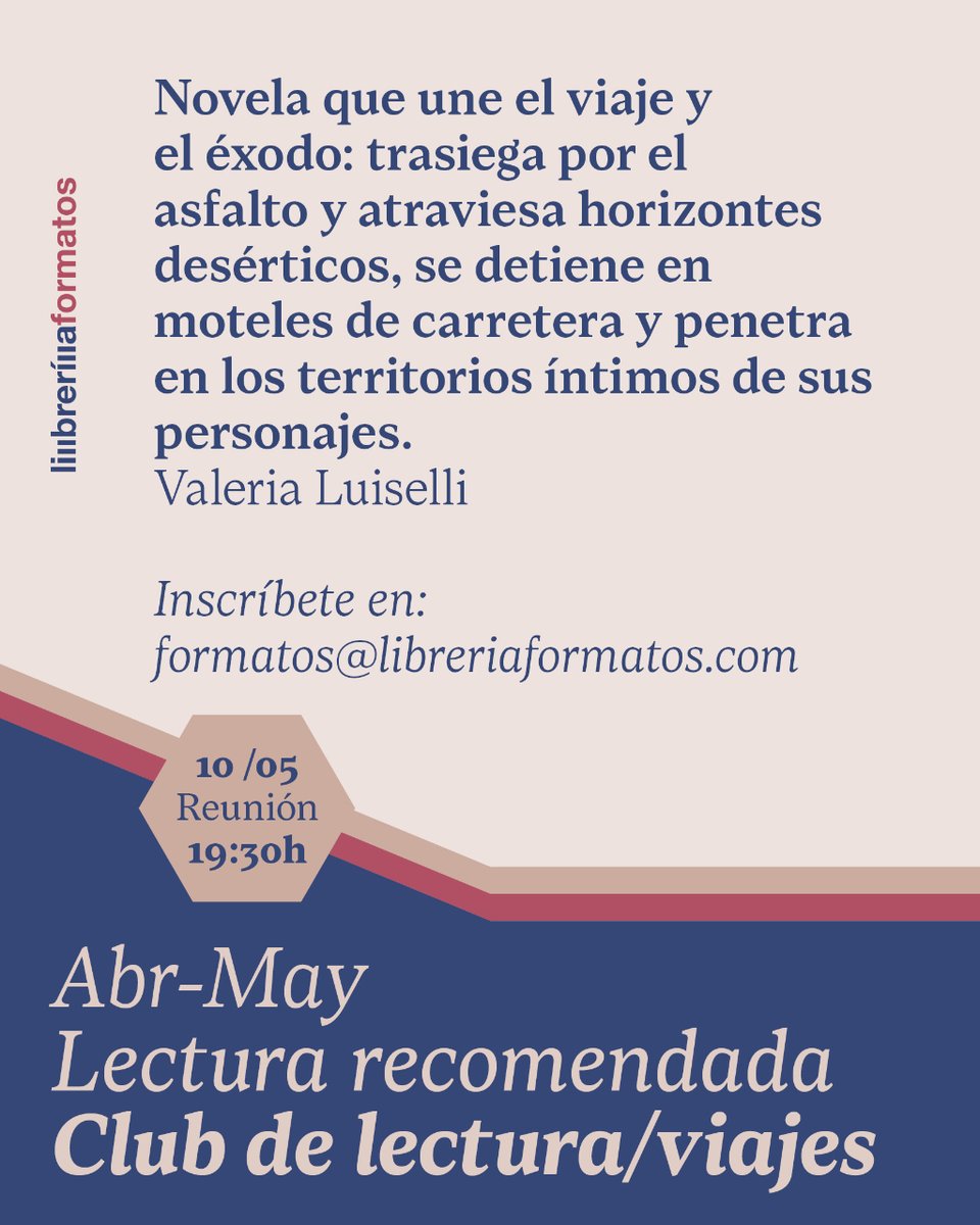 #ClubdeLectura... el club de #literaturadeviajes, nos lleva este mes a recorrer Norteamérica con 'Desierto Sonoro' de #ValeriaLuiselli y @EdSextoPiso ... en un club coordinado por #MercedesSierra