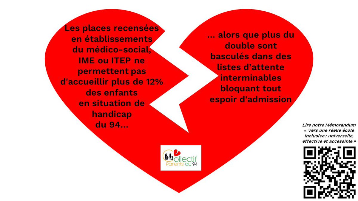 Parents94's tweet photo. En 4 💔, on vous livre la dramatique réalité des enfants en situation de handicap @AcCreteil @education_gouv
#CNH2023: il y a urgence🚨 à respecter le droit a l’instruction de tous les enfants
#coeursbrises #inclusionscolaire #nonalacassedelecolepublique

https://t.co/juMi1HC14P https://t.co/rQvvtEpu3l