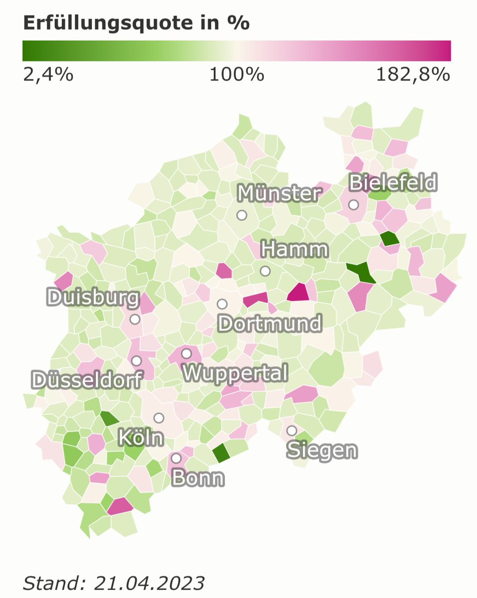 Wie verteilen sich eine Viertelmillion Geflüchtete aktuell auf die Städte in NRW? Das zeigen <a href="/RainerStriewski/">Rainer Striewski - @striewski@mastodon.social</a> und ich u.a. anhand (vorbildlicher!) offener Daten der @BezRegArnsberg für den <a href="/WDR/">WDR</a>.
www1.wdr.de/nachrichten/fl…