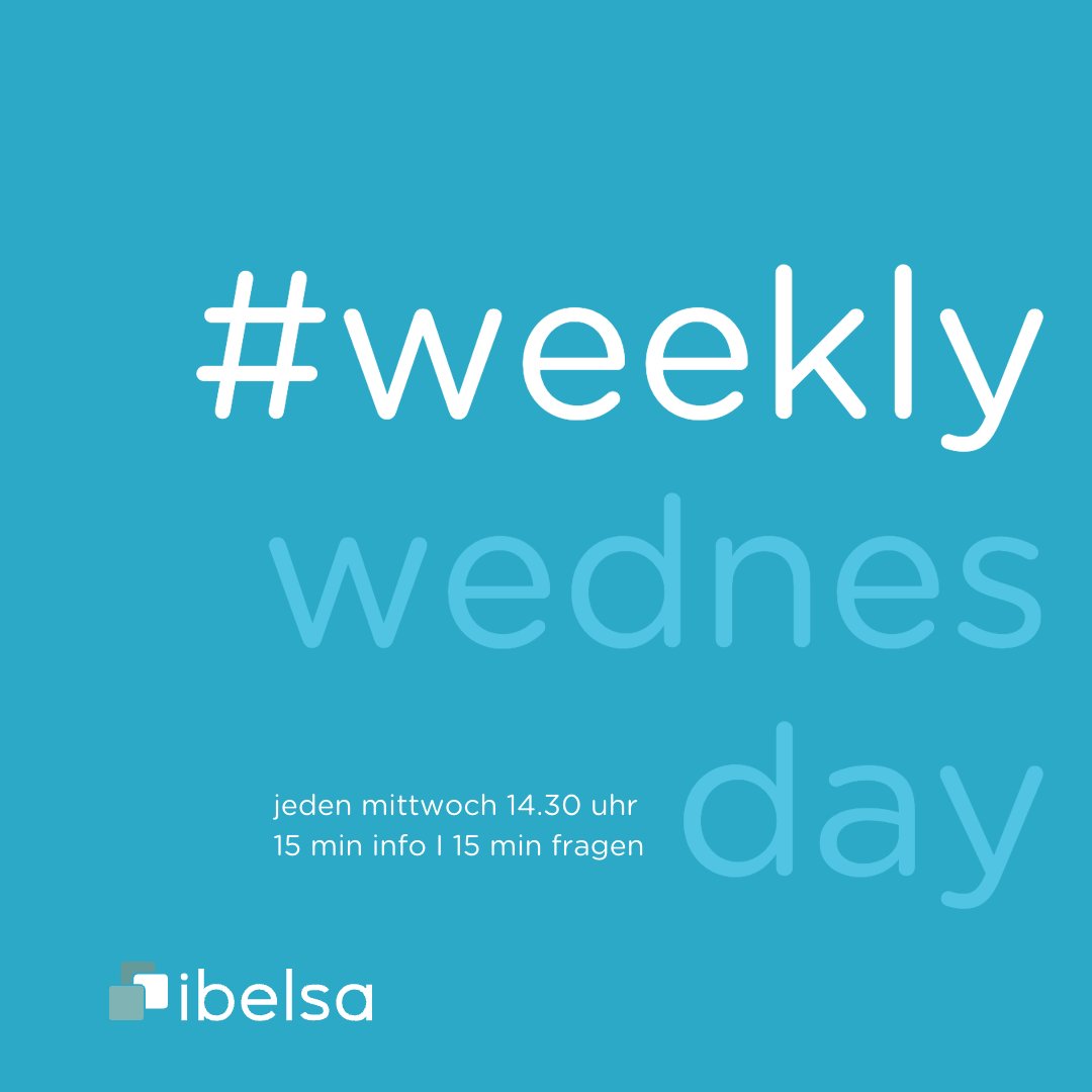 Später schon was vor? Es ist:  #quickanddirty der #weeklywednesday - 
jeden Mittwoch, immer um 14:30h :
15 min Infos - 15 min Fragen zu einem ganz bestimmten Thema,
einfach online teilnehmen

HEUTE: automatischer Buchungstagwechsel 

 eu1.hubs.ly/H03BWLV0