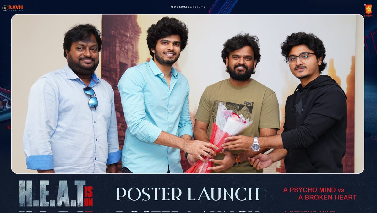 vamsikaka's tweet photo. Intriguing title poster of suspense thriller #Heat &amp; attention-grabbing 1st look of #VardhanGurrala unveiled by @KolanuSailesh

#SnehaKhushi
#MRVarma  @Actorsanjosh
#MNArjun  #SharathVarma
#GauthamRaviram
#RohitBachu
#RaynStudios  #KaumudiCinemas
@MusicGramophone
@PROSaiSatish https://t.co/2CcYGlmobG