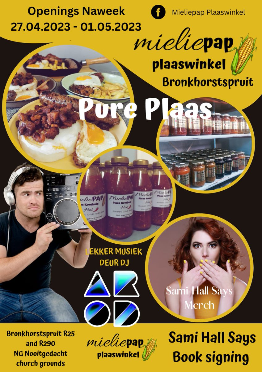 ArodEntertainer's tweet photo. Can't wait for #tomorrow

Out n about in #bronkies #bronkhorstspruit for the #launch of #mieliepapplaaswinkel till next week Monday

#iamyourdj #mc #DJ #music #musiek #fun #food

@SamiDecorDesign

https://t.co/gVqKA7L8pA https://t.co/mTS9OLJHks