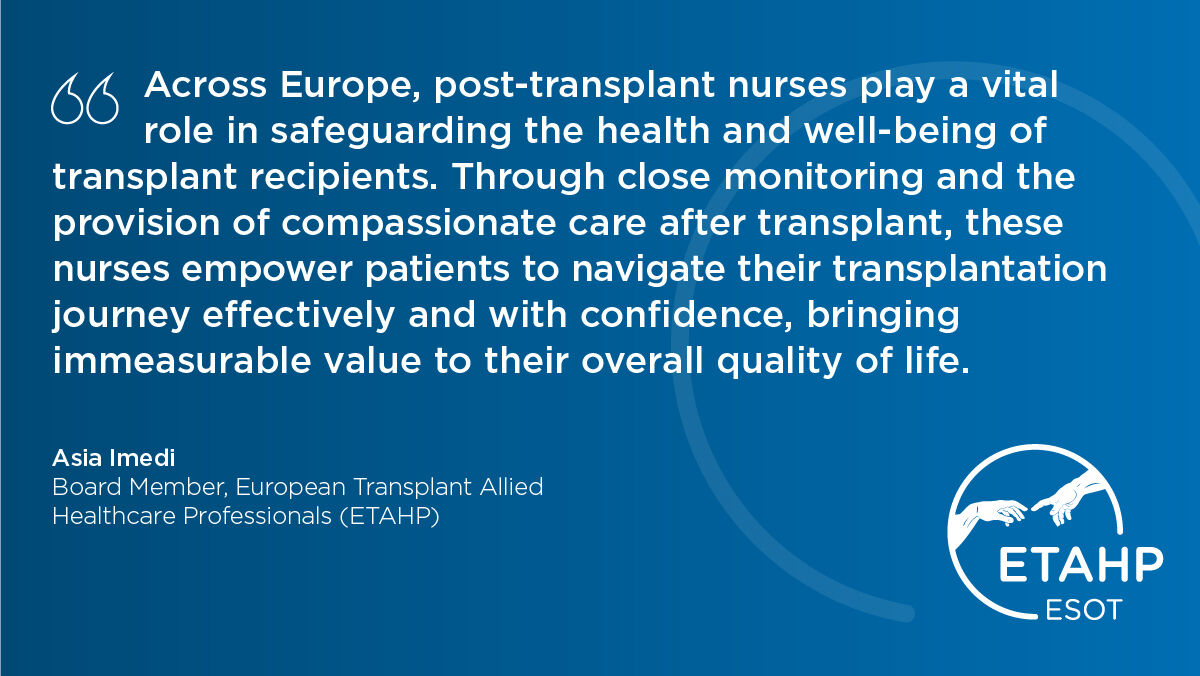 The transplant journey can often be hard to navigate as a patient. Transplant nurses offer patients guidance and compassionate care that is vital in empowering them along their journey. We support #transplantnursesweek 💪 w/ @ForsbergAnna @BurenMarleen @ImediAsia