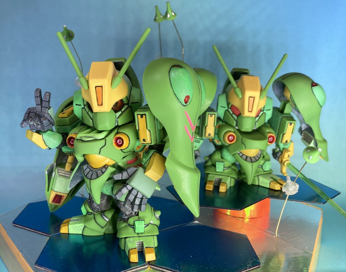 fleet_4's tweet photo. #自分のガンプラの特徴や強みを紹介する
イジらないと気が済まない
旧キットが絡まないとなかなか完成しない

旧リックドム2
旧ジェガン
旧ドライセン
クインマンサ 

#ガンプラ https://t.co/Nx97zbAmyc