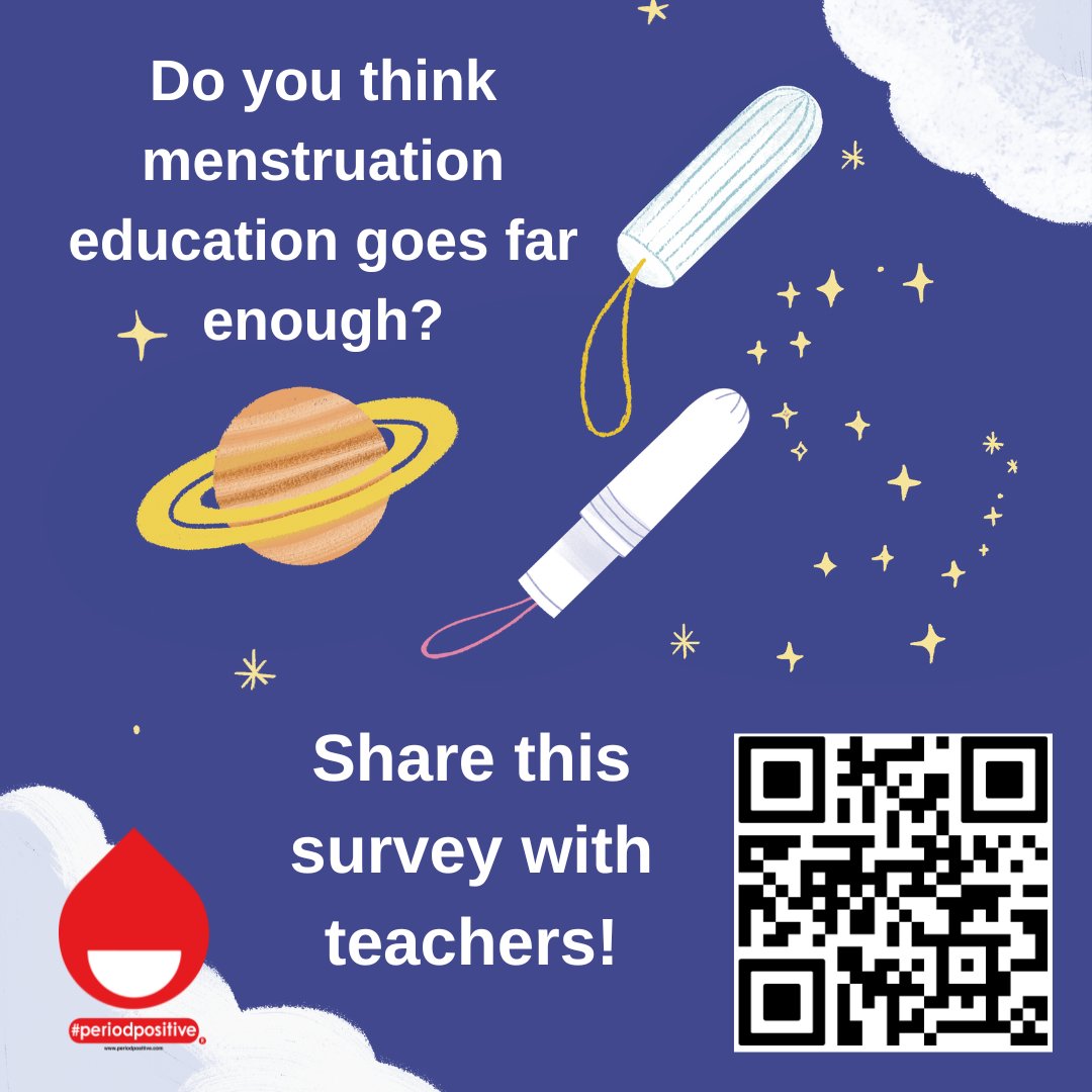 Across education, pupils tell us that their education about periods isn’t enough, and #teachers tell us their training is inadequate.
If you are a UK teacher or trainee teacher, please, tell us what you think by taking this short survey: shusls.eu.qualtrics.com/jfe/form/SV_8i… #periodpositive🩸