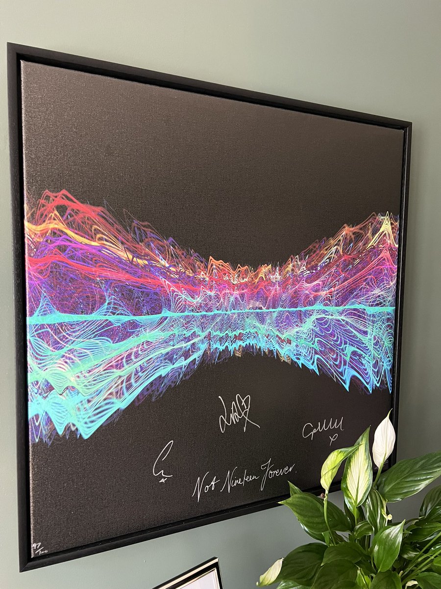 Arrived and up on the wall straight away! <a href="/thecourteeners/">Courteeners</a> <a href="/What_Liam_Said/">Liam Fray</a> Great addition and background to all my Zoom calls 😛 and for a great cause also <a href="/TeenageCancer/">Teenage Cancer Trust</a>