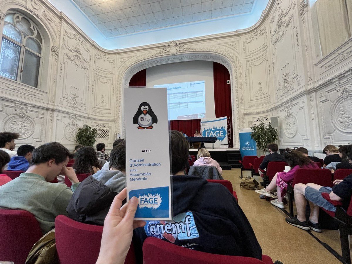 [#Representation] 

Ce week-end, l’AFEP était présente au CA d’avril de <a href="/La_FAGE/">FAGE</a> à Nice, organisé par <a href="/FACE_06/">FACE 06</a> 🐧 

Nous avons pu aborder différents sujets tels que : 
• Réforme des bourses 
• Politique réseau 
• CNESER 
• Lutte contre les discriminations