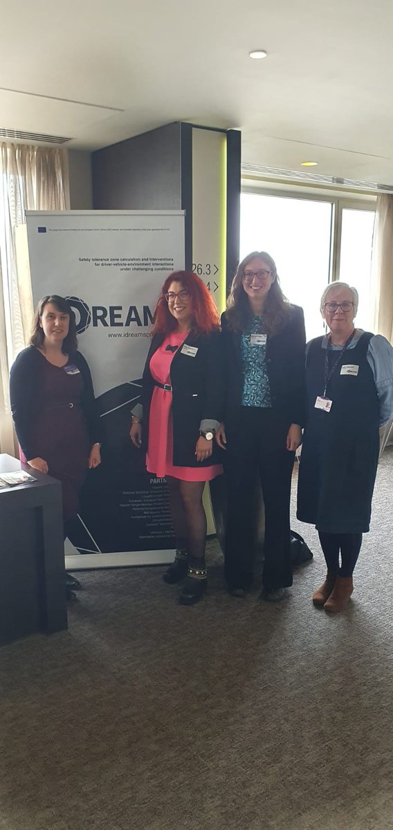 The team are in Brussels today for the @iDREAMS_project final event. Great to see the results of this interesting #EC #RoadSafety project 👍🚙🚚 #research #transport #driverbehaviour