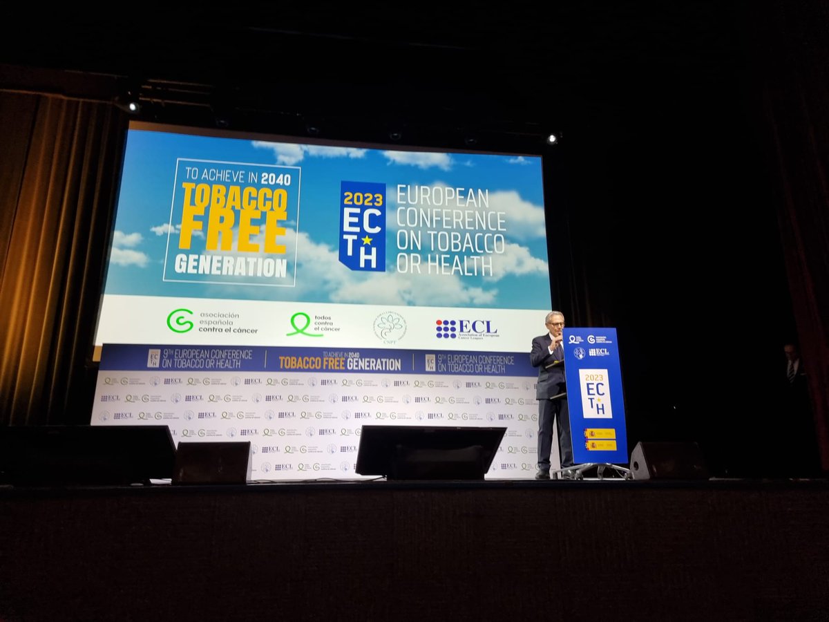 CancerLeagues's tweet photo. "Our young generation is stronger than the tobacco industry, and they have our full support" - @ContraCancerEs president @RamonReyesCC supporting the Tobacco Free Generation at @ECToH
#ECToHMadrid #ECToH #ECToH2023 https://t.co/UWPQMUde4B