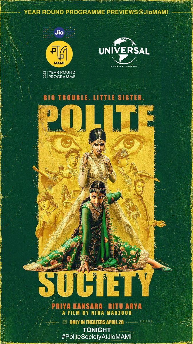 MumbaiFilmFest's tweet photo. Tonight! #PoliteSocietyAtJioMAMI #JioMAMIYearRoundProgramme https://t.co/5NLJZUJXyY