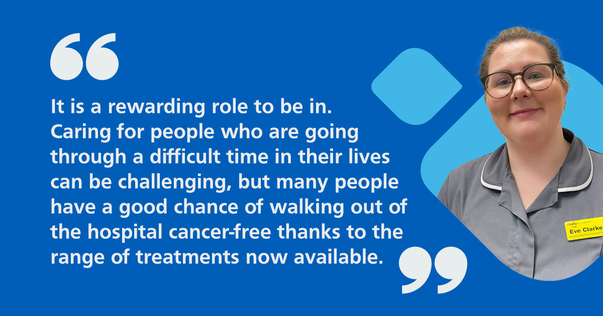 RUHBath's tweet photo. It's #NationalCancerCNSDay and an opportunity to celebrate clinical nurse specialists for the difference they make 💙

Meet Eve 👋 a Cancer Clinical Nurse Specialist who offers personalised support to patients and their families throughout their cancer experiences 🧵⬇️ https://t.co/0GbW0o6M1Q