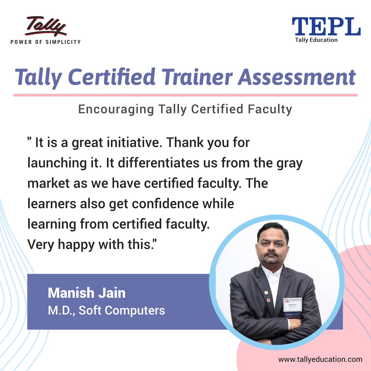 talllyeducation's tweet image. Tally Certified Trainer Assessment Program has been the differentiator for our partner centres as well!! 😄

Visit shorturl.at/pzLZ9 to locate your nearest centre, and get expert training from Tally Certified Trainers!

#LearnTally #tallyprime #TallyEducation