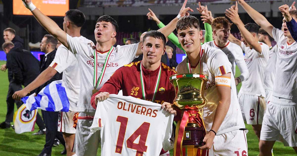 SORA - Sora24.it > Coppa Italia Primavera alla Roma: Ancora un trofeo per capitan Giacomo Faticanti sora24.it/coppa-italia-p…