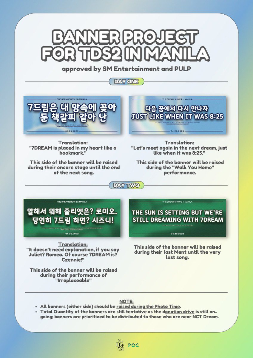 DreamiesPH_'s tweet photo. 📢TDS2 in MANILA Fan Project 5: Hand  Banners 

We are proud to announce that our Hand Banner Fan Project for #THEDREAMSHOW2_in_MANILA has been approved by SM Ent. &amp; @PULPLiveWorld @happeehour

Read the poster below for full details. 

See you at the SM MOA Arena Czennies! 💚🩵 https://t.co/wPidSUZU4i