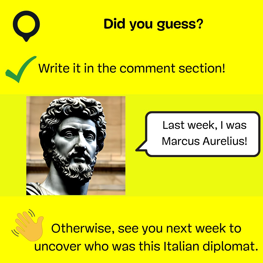 😉 Last week was about Marcus Aurelius 

🙂 Let's stay in Italy this week too! 

#marcusaurelius #game #gamification #popculture #LoQuiz