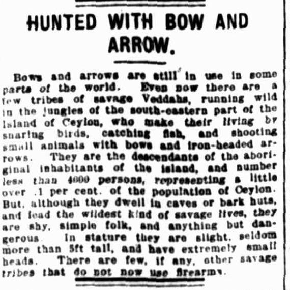 TroveNewsBot's tweet photo. Found in response to @GuardianAus latest at https://t.co/p7HfTWjFig! 26 Sep 1914: 'HUNTED WITH BOW AND ARROW.', Evening News, https://t.co/uf7v8Im8r2 https://t.co/toaMfOvxGs