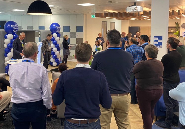 NHS_SBS's tweet photo. We're delighted to celebrate 20 years since our first #Finance and #Accounting clients. It’s incredible that around 70 people who established Shared Financial Services are still here today, thanks to their hard work, dedication, commitment, and belief. https://t.co/iSBNsibm1m