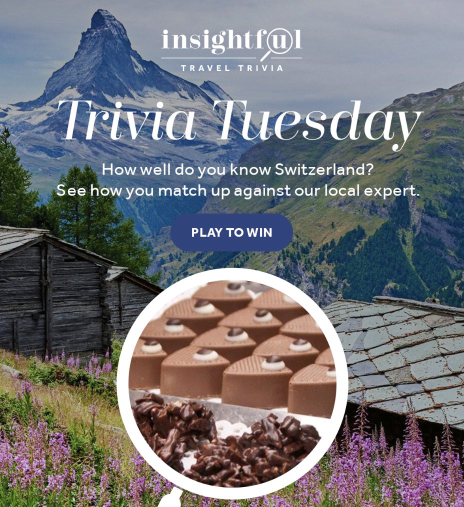 PascalPrinz's tweet photo. Play to win a $1000 travel credit 😎 Link here and in comments below, https://t.co/xKWiWRaTq0 #tourism #travel #switzerland #trivia #tourism @InsightVacation @MySwitzerland_e https://t.co/LJzZrHqy0W