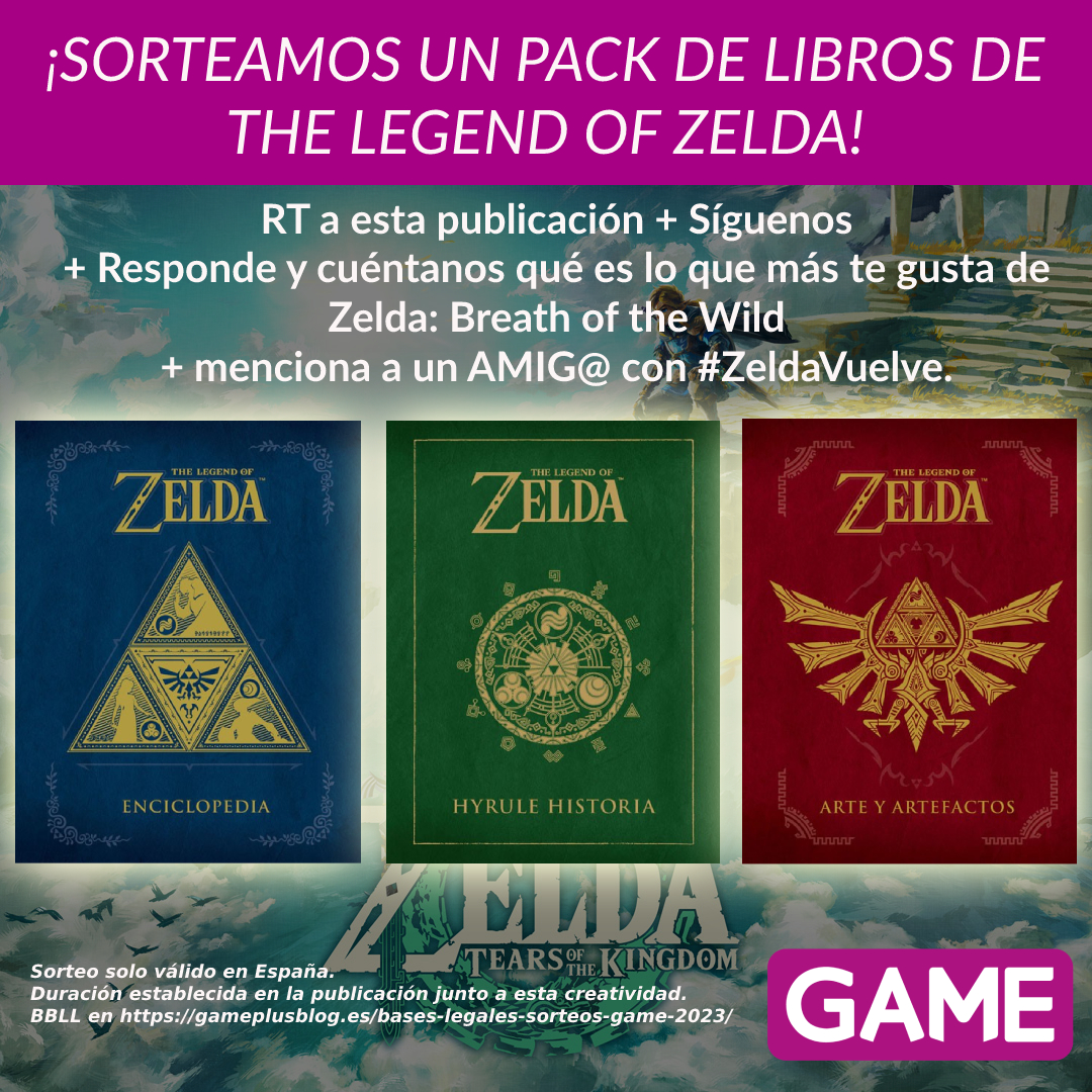 VideojuegosGAME's tweet image. ¡Sorteamos un PACK DE LIBROS de #TheLegendOfZelda! 📘📗📕

Para participar:
🔁 RT a este tuit.
👥 Síguenos.
💬 Responde mencionando a un AMIG@ y cuéntanos qué es lo que más te gusta de #Zelda: Breath of the Wild usando el hashtag #ZeldaVuelve.
⏱ ¡Participa SOLO HOY!
