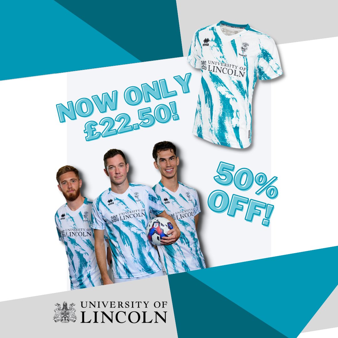 Lincoln City Third Shirt is now only £22.50 available to purchase at the University of Lincoln Sports Centre #uolsportscentre #lincolncity #imps