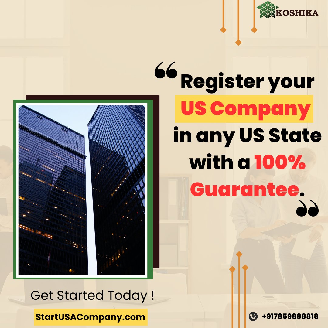 StartUSCompany's tweet photo. Register your US Company in any US State with a 100% Guarantee.
✅ +918630928581 / +917859888818
➡ Info@startusacompany.com
👉 https://t.co/bvfbmka3Xo
#startusacompany #registercompanyusa #federaltaxesfiling #companyformation  #BankAccount #EIN #SSN #LLCformation #LLC https://t.co/7mNQlJmads
