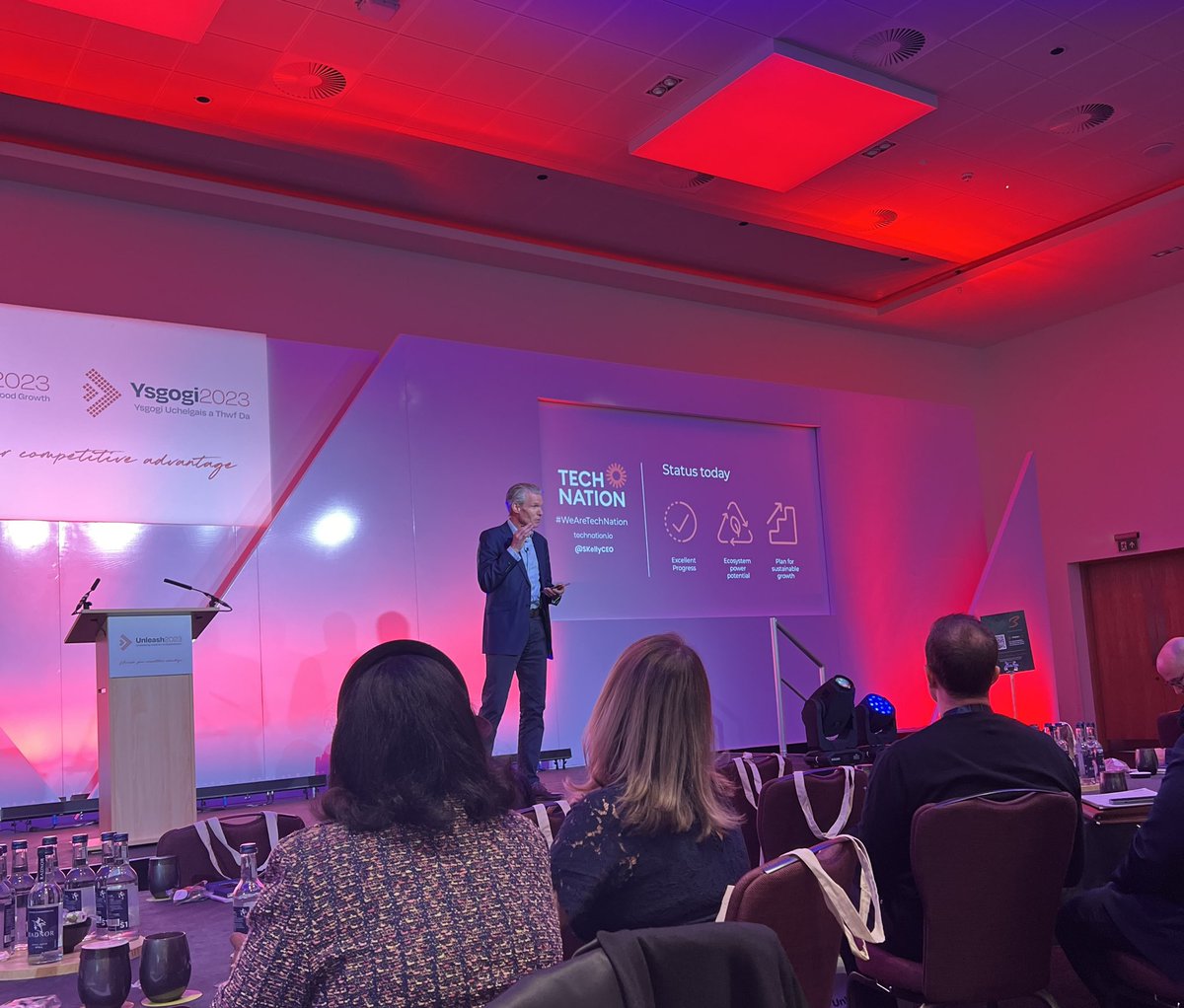 Jarrad_Morris's tweet photo. Inspiring and insightful keynote from @SKellyCEO at #unleash2023 talking about unleashing the potential of tech companies in Wales! https://t.co/Er4CRWEUdG