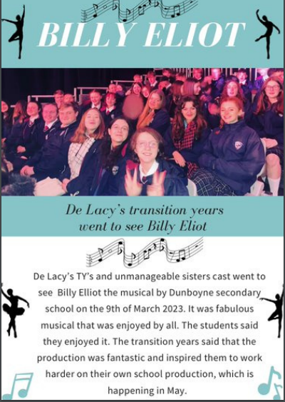 ColaisteDeLacy's tweet photo. Well done to our brilliant transition years who have created a newsletter for March and April tracking their exciting TY Journey. They've done everything from Junk Kouture and poetry slams to first aid and work experience! #ThisisTY #Adventures #CDL https://t.co/oA2kaH4fo0