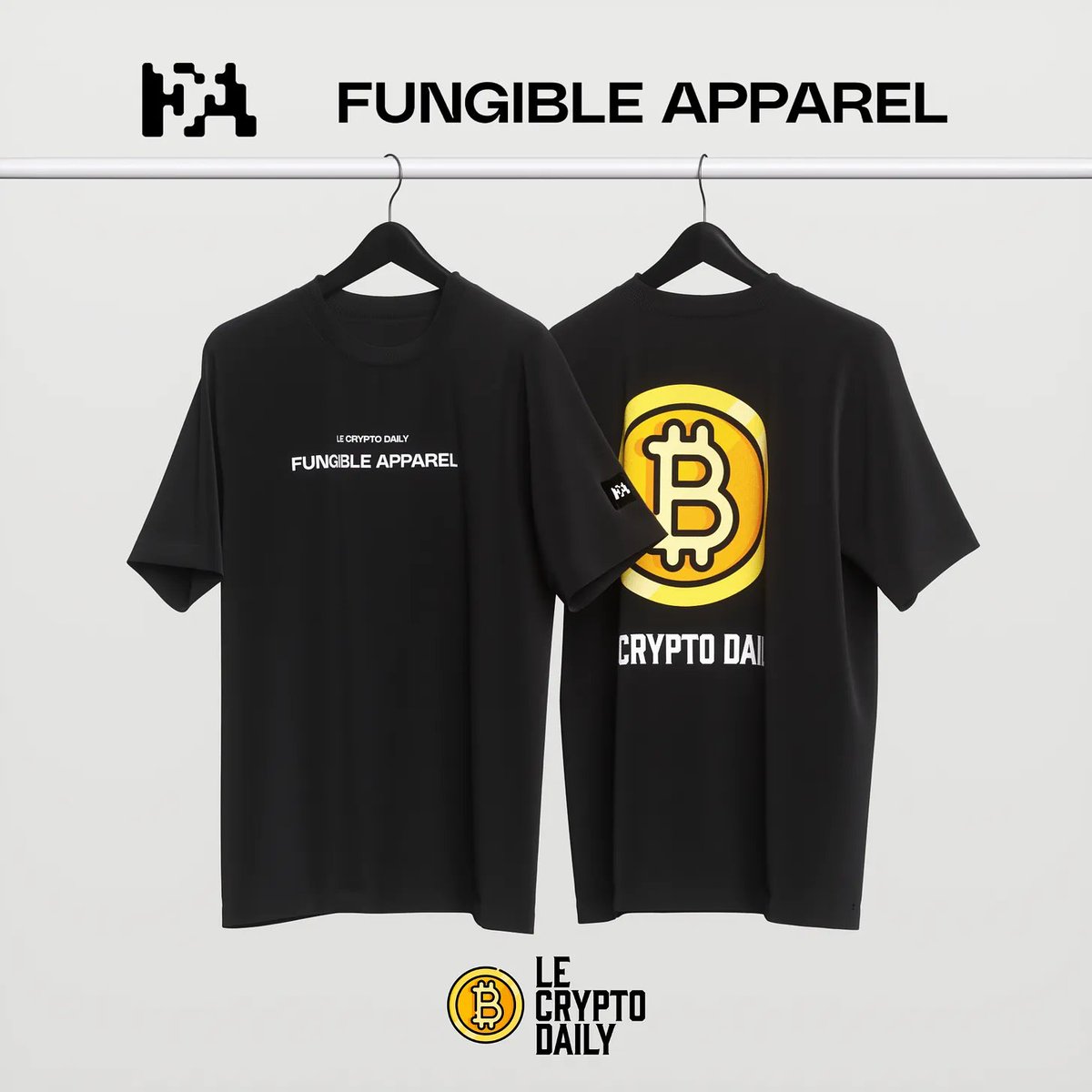 LeCryptoDaily's tweet photo. 🚨[GIVEWAY]🚨

Fungible Apparel régale la communauté 🎉

À gagner aujourd'hui : 

🧥 1 hoodie Le Crypto Daily
👕 1 crewneck LCD
👔 1 t-shirt à personnaliser 

Conditions : 

💖 Like + RT
✅ Follow @LeCryptoDaily et @fungibleapparel
💬 Tag ta collection NFT préférée

[THREAD]👇 https://t.co/QuvcImCO4R